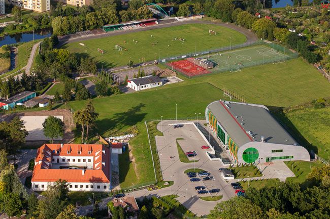 Braniewo, Zatoka Braniewo - kompleks sportowy. EU, PL, Warm-Maz. Lotnicze.